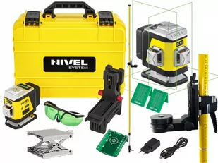 Laser krzyżowy Nivel System CL3G + tyczka rozporowa LP-36 - NOWOŚĆ !!! ZIELONA wiązka lasera !! - Poziomice laserowe - miniaturka - grafika 1