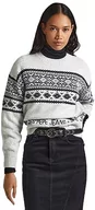 Swetry damskie - Pepe Jeans Sweter damski Elodie, beżowy (kość słoniowa), XL - miniaturka - grafika 1