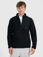 Bluzy męskie - 4F Polar ze stójką regular męski - czarny S - miniaturka - grafika 1