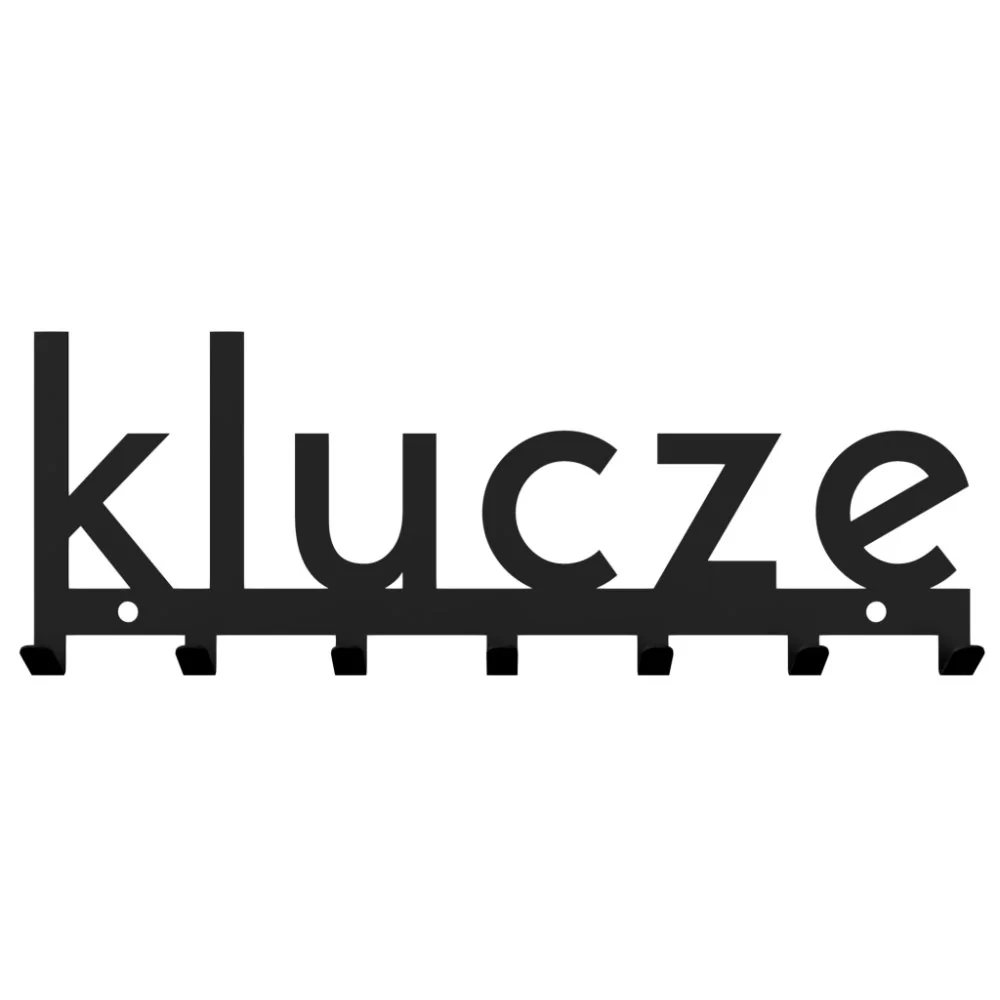 Metalowy wieszak ścienny na ubrania design- Klucze