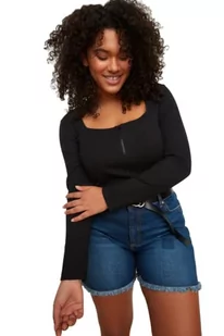 Trendyol Damska bluzka plus size dopasowana bodycon kwadratowy kołnierz dzianina plus size, Czarny, XXLus - Body - miniaturka - grafika 1