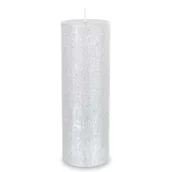 Świece - Pl Świeca Rustic Satin Słupek 70/200 Srebrny - miniaturka - grafika 1