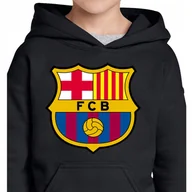 Bluzy dla dziewczynek - BLUZA DZIECIĘCA Z KAPTUREM FC BARCELONA PREZENT JAKOŚĆ PREMIUM 128 0222 - miniaturka - grafika 1