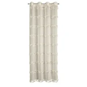 Zasłony - Zasłona 140x250 Sotera beżowy jasny paski gotowa na przelotkach - miniaturka - grafika 1