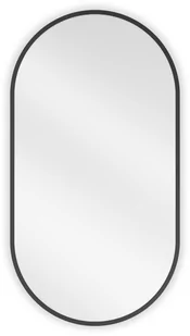 Mexen Loft lustro łazienkowe owalne 75 x 40 cm, rama czarna - 9851-075-040-000-70 - Lustra - miniaturka - grafika 1