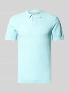 Koszulka polo o kroju regular fit z prążkowanymi wykończeniami model ‘AIDEN’ - Koszulki męskie - miniaturka - grafika 1
