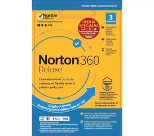 Norton Norton 360 Deluxe 25GB (3 urządzenia / 1 rok) Attach [kod aktywacyjny] - Programy finansowe i kadrowe - miniaturka - grafika 1