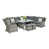 Meble ogrodowe - Narożnik z technorattanu TRIVENTO DINING Melange - miniaturka - grafika 1