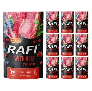 Mokra karma dla psa RAFI z wołowiną w saszetkach zestaw 10 x 500 g - Mokra karma dla psów - miniaturka - grafika 1