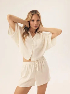 Piżama damska Rhone Esotiq kremowy L - Piżamy damskie - miniaturka - grafika 1