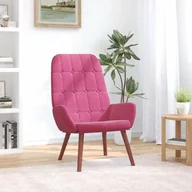 Fotele - vidaXL Fotel, winna czerwień, obity aksamitem - miniaturka - grafika 1