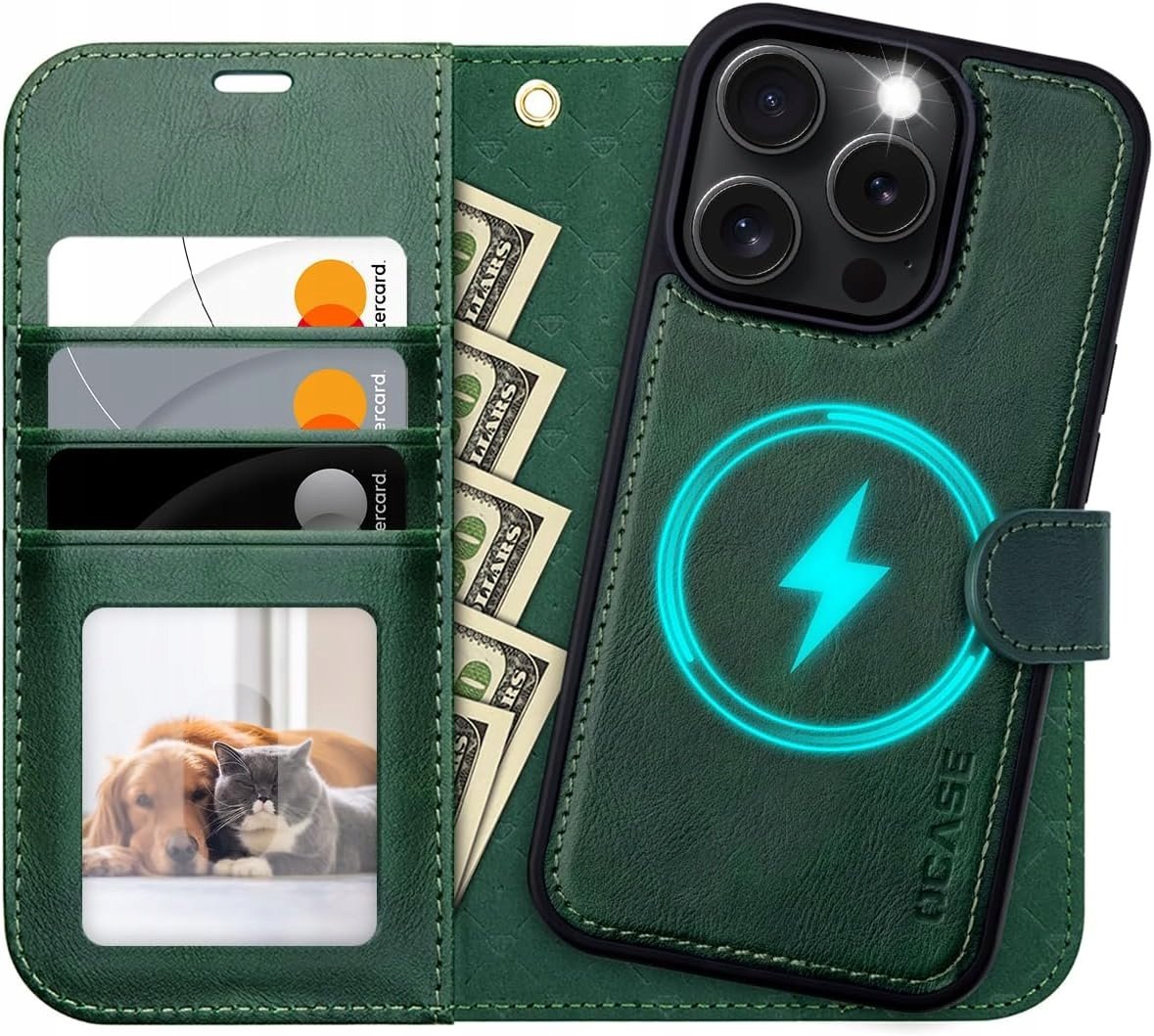 Ocase Etui z Klapką Portfel iPhone 16 Pro 2w1 MagSafe Rfid Skóra Wegańska