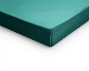 180X220 Luksusowe Prześcieradło Z Bawełny Satynowej Ciemna Zieleń - Prześcieradła - miniaturka - grafika 1