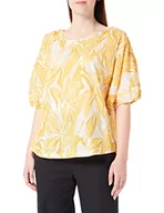 Bluzki damskie - Taifun Damska 360338-11106 bluzka, Golden Cumin we wzory, 42, Złoty Cumin we wzory, 42 - miniaturka - grafika 1