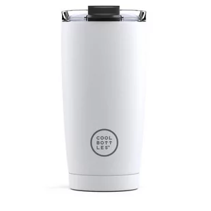 Cool Bottles Kubek termiczny 550 ml Triple cool Mono White - Zestawy naczyń dla dzieci - miniaturka - grafika 1