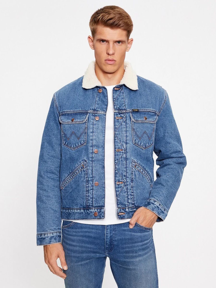 Męska kurtka jeansowa Wrangler 124MJ SHERPA XXL