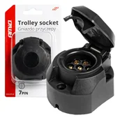 Akcesoria do przyczep i kamperów - Gniazdo haka przyczepy plastikowe 7 pin amio-03214 - miniaturka - grafika 1