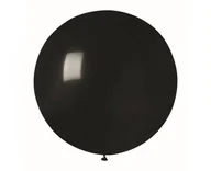 Balony i akcesoria - BALON LATEKSTOWY CZARNY PASTEL 80 CM - miniaturka - grafika 1