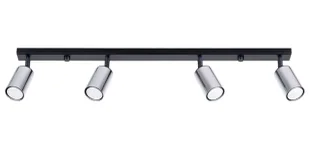 Czteropunktowa listwa sufitowa reflektorowa czarny + chrom A574 T9-T67 - Lampy sufitowe - miniaturka - grafika 1