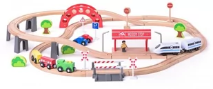 Woody Tor do jazdy pociąg maszyna elektryczna wiadukt - Pociągi dla dzieci - miniaturka - grafika 1