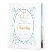 Pamiątka Chrztu Świętego - Murrano Historie opowieści biblijne z nadrukiem dla chłopca na chrzest KZ-HB-031 - miniaturka - grafika 1
