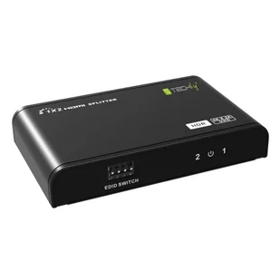 Techly HDMI2.0 Splitter 4K 2 Port HDR 4K2K 60Hz  IDATA-HDMI2-4K2HDR - Rozgałęźniki - miniaturka - grafika 1