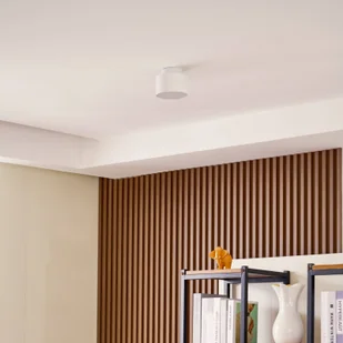 Reflektor LED Lindby Nivoria, 11 x 8,8 cm, biały piaskowy, aluminium - Lampy sufitowe - miniaturka - grafika 2