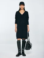 Sukienki - BIG STAR Sukienka dzianinowa w kolorze czarnym - miniaturka - grafika 1