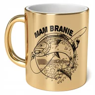 Kubki - Kubek Złoty ceramiczny 330 ml Kubek dla Wędkarza Na Ryby Wędkowanie Prezent - miniaturka - grafika 1