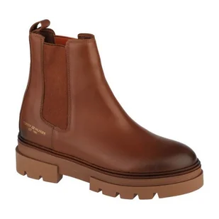 Buty Tommy Hilfiger Monochromatic Chelsea Boot M FW0FW05950-GVI brązowe - Botki damskie - miniaturka - grafika 1