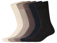 Skarpetki męskie - esmara® Skarpetki męskie z biobawełną, 5 par (kremowy/beżowy/brązowy/granatowy/czarny, 43-46) - miniaturka - grafika 1