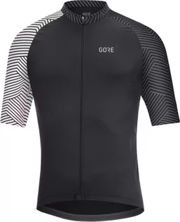 Koszulki rowerowe - Gore wear WEAR C5 Optiline Koszulka rowerowa z zamkiem błyskawicznym Mężczyźni, black/white L 2020 Koszulki kolarskie 100164990105 - grafika 1