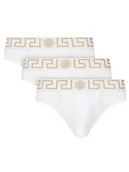 Majtki męskie - Versace Komplet 3 par slipów AU10327 Biały - miniaturka - grafika 1