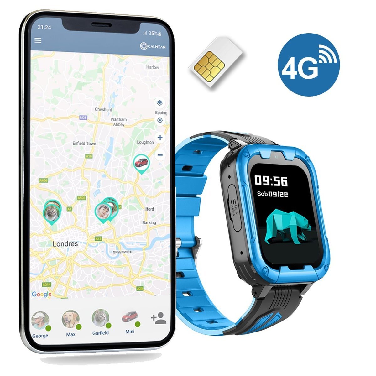 Calmean Child Watch Bravo 4G Niebieski