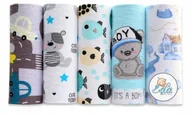 Pieluchy - Ega Pieluchy Flanelowe Wielorazowe 70X80 5-Pak Zestaw Nr 2 5745 - miniaturka - grafika 1