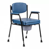 Akcesoria dla osób starszych i niepełnosprawnych - MDH Krzesło toaletowe tapicerowane z regulacją wysokości DRVW021LA PLK004 - miniaturka - grafika 1