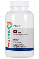 Witaminy i minerały - MyVita Witamina K2 K-2 MK-7 K2MK7 MAX 200mcg + D3 D-3 2000IU 250 tabletek 5903021591678 - miniaturka - grafika 1