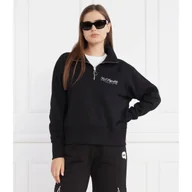 Bluzy damskie - Karl Lagerfeld Bluza karl signature half zip | Regular Fit - miniaturka - grafika 1