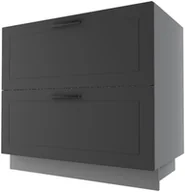 Meble kuchenne - Bergamo Szafka Dolna D2M/90 Metabox Grafit Mat - miniaturka - grafika 1