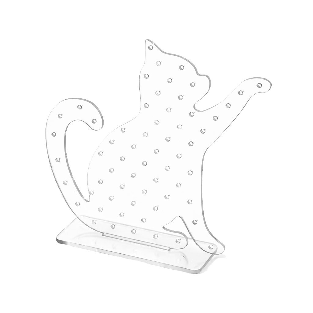Stojak Organizer na Kolczyki w Kształcie Kota Przezroczysty
