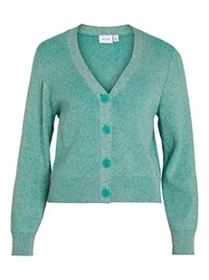 Vila Damski kardigan Viril Multi Short L/S Knit Cardigan-noos, Green Milieu/Szczegóły: w. Alhambra, S - Swetry damskie - miniaturka - grafika 1