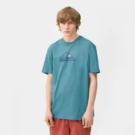 Koszulki sportowe męskie - Męski t-shirt z nadrukiem QUIKSILVER Comp Logo  - morski - miniaturka - grafika 1