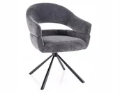 Krzesła - Krzesło do salonu BORGO RAVEN CIEMNY SZARY - miniaturka - grafika 1