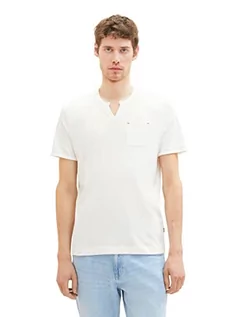 Koszulki męskie - TOM TAILOR Koszulka męska 1036405, 10332-Off biała, M, 10332 – Off White, M - grafika 1