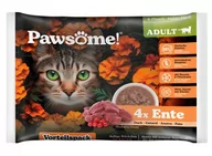 Mokra karma dla kotów - Pawsome Adult Ente - kaczka saszetki 4x85g - miniaturka - grafika 1
