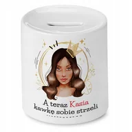 Skarbonki - Skarbonka Dla Kasi na Urodziny Imieniny na Prezent z Nadrukiem ze Zdjęciem + Opakowanie na prezent (wzór 01) - miniaturka - grafika 1