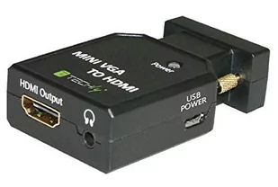 Techly Przełącznik Konwerter adapter VGA + 3,5mm audio na HDMI M/F 026517 - Części i akcesoria do laptopów - miniaturka - grafika 1