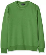 Bluzy męskie - CliQue Klasyczna bluza męska z okrągłym dekoltem, Zielony (zielony melanż), XXL - miniaturka - grafika 1
