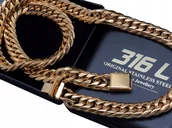 Bransolety męskie - GRUBA ZŁOTA BRANSOLETA MĘSKA + ŁAŃCUCH NA SZYJĘ !! - miniaturka - grafika 1