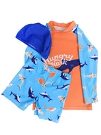 Moda i Uroda OUTLET - Kostium strój kąpielowy chłopięcy trzyczęściowy z długim rękawem rekiny 92-98 YOCLUB - miniaturka - grafika 1